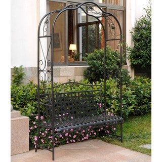 International Caravan Mandalay Iron Arbor Bench