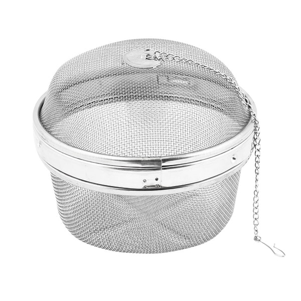 Stainless Steel Infuser Mesh Ball Tea Strainer 5 Inch Dia - Silver - 5"x 4.3"(D*T)