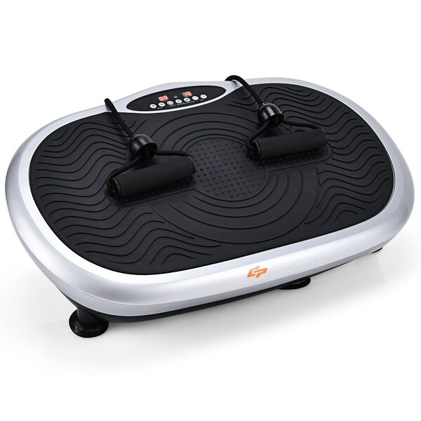 Mini Vibration Body Fitness Platform with Loop Bands - 24" x 15.5" x 6" (L x W x H)