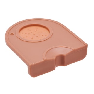 Silicone Gel Coffee Tamper Mat 140 x 125mm for Home Kitchen Brown