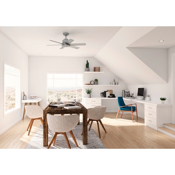 Hunter 44" Kennicott Outdoor Ceiling Fan with Wall Control, Damp Rated - Industrial, Contemporary, Transitional