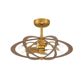 Tamilyn 27.5 inch Ellipse Shade Ceiling Fan with Remote Control and Dimmable Lights