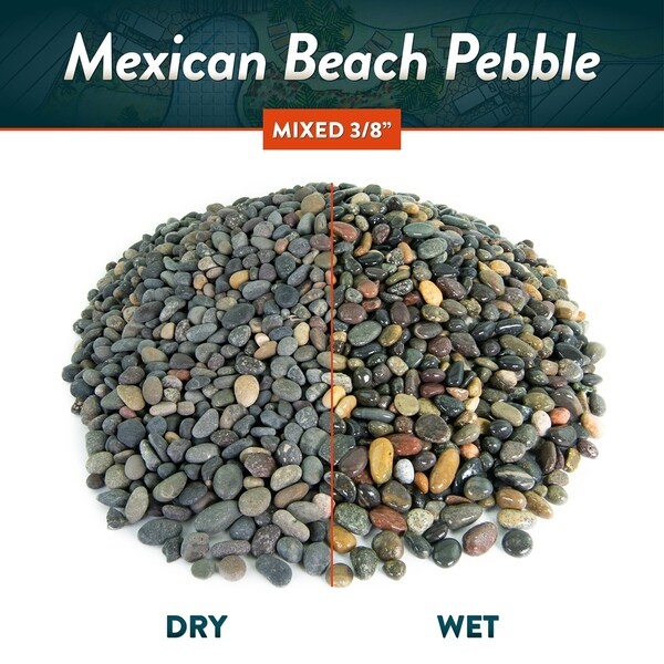 Mexican Beach Pebbles 2000 lbs| Smooth Round Stones | Round Rock for Gardens, Landscape, Ponds, and Decor in Bulk