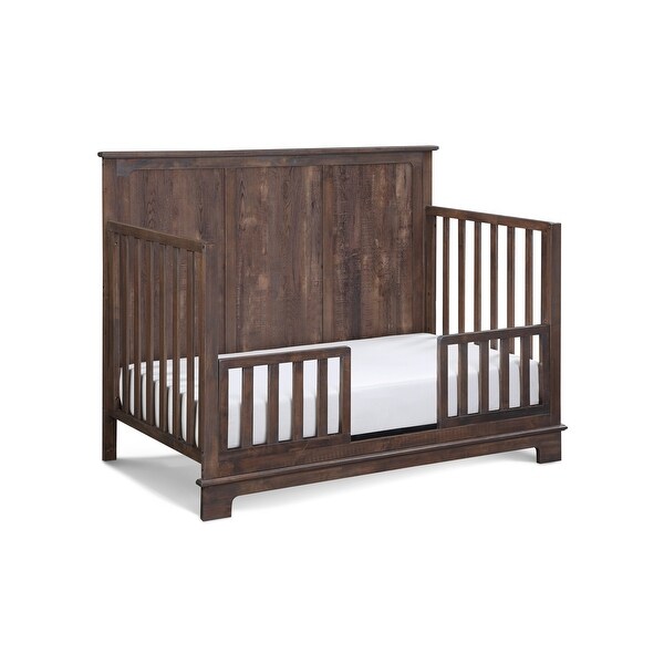 Rustic Wood 4-in-1 Convertible Baby Crib