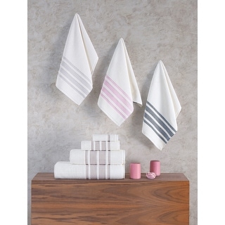 Brooks Brothers Contrast Border 2 pcs Bath Towels