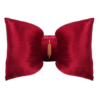 Timberbrook Bowee Velvet Bow Tie Decorative Pillow
