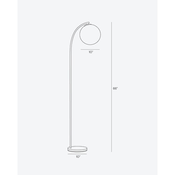 Brightech Luna Drop LED Floor Lamp - Brass.