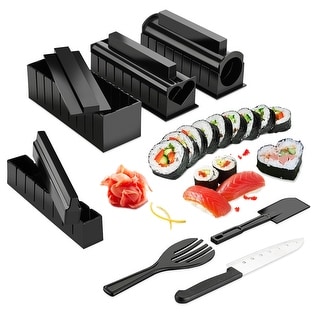 AGPTEK 11pcs Sushi Maker Kit with Premium Sushi Knife, DIY Sushi Set Sushi Rolls - M