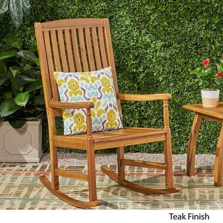 Arcadia Outdoor Acacia Wood Rocking Chair by Christopher Knight Home