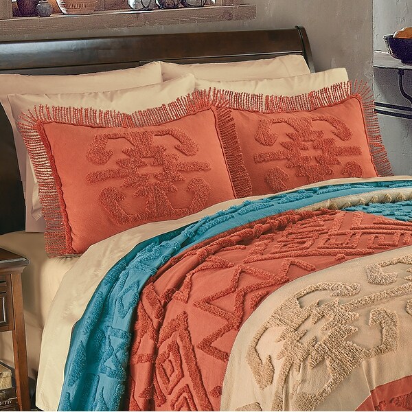 Southwest Textured Chenille Fringe Border Pillow Sham