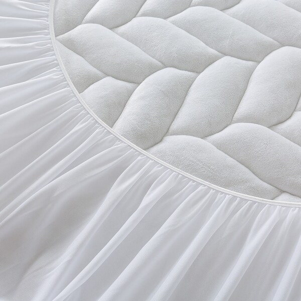 Waverly Micro-Plush Down Alternative 1 in. Mattress Topper - White