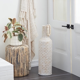 Bamboo Tall Woven Floor Vase