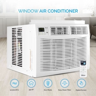 DELLA Mini AC 115V Washable Filter White 10000 BTUs Remote Controlled - standard