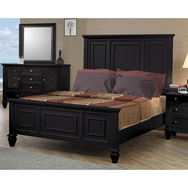 Aurillac Coastal Wood Panel Bed