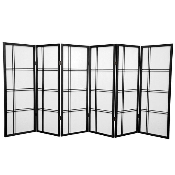 Handmade 4' Spruce Wood Double Cross Room Divider