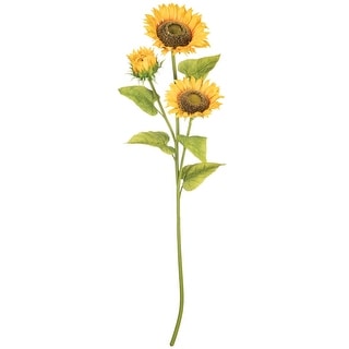 Sullivans Artificial Sunflower Stem 52"H Yellow Flowers - 52"H x 16"L x 16"W