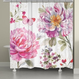 Laural Home Obviously Pink Shower Curtain 71x72