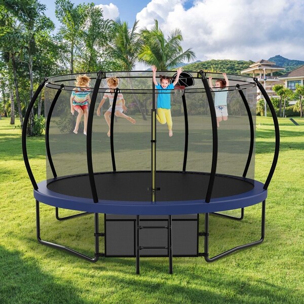 15FT Trampoline with Enclosure Outdoor Recreational Trampolines