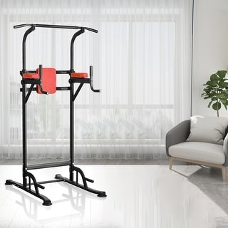 Zenova Adjustable Power Tower Pull Up Bar Strength Fitness