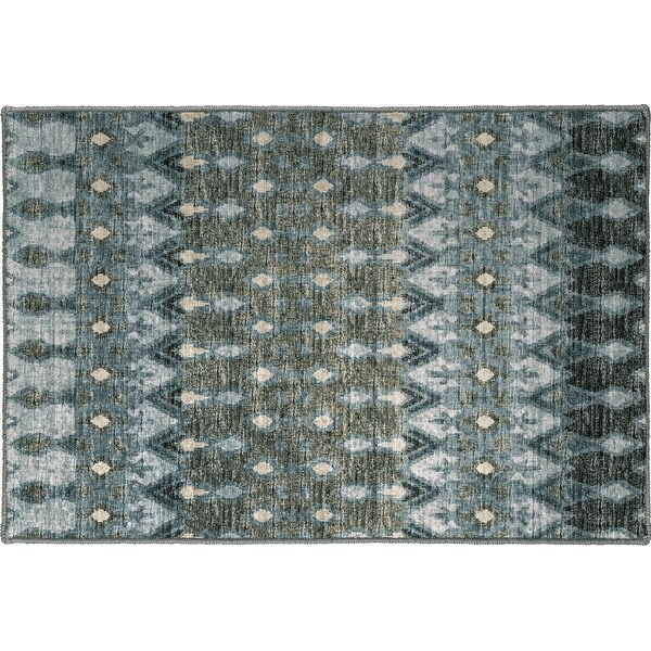 Indoor/ Outdoor Addison Bravado Geometric Ikat Washable Area Rug
