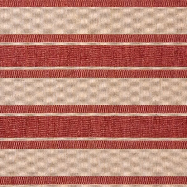 Gertmenian Paseo Castro Red Modern Stripe Indoor/Outdoor Area Rug