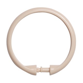 Kenney Smooth Shower Curtain Rings, Set of 12, Cream
