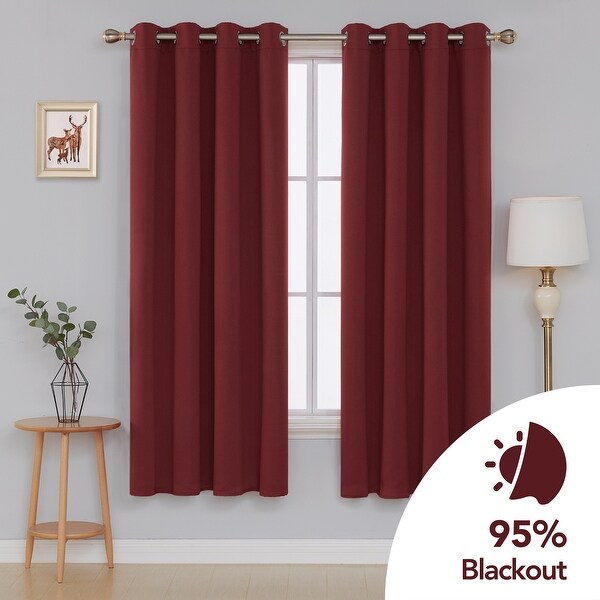 Deconovo Solid 52 Width Curtains Panel Pair(2 Panel)