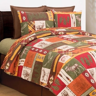 Keaton Forest Rustic Lodge Theme Quilt Set