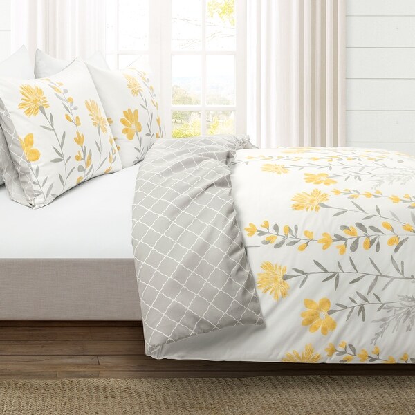 Lush Decor Aprile Reversible Cotton Duvet Cover Set