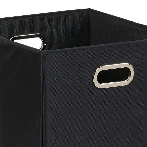 Household Essentials GEN Collapsible Laundry Hamper with Grommet Handles, Black