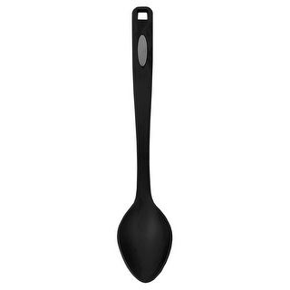 Premius Nylon Plastic Non-Stick Serving Spoon, Black