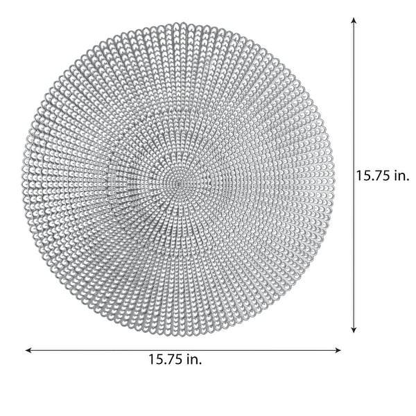 Home Details 4 Pack Round Woven Look Placemats
