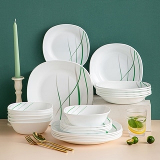 VEWEET Opal Glass Dinnerware Set (Service for 6)