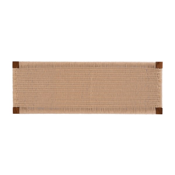 Caelan Basket-Weave Dining Bench