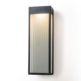 18" Outdoor LED Wall Light with Frosted Glass