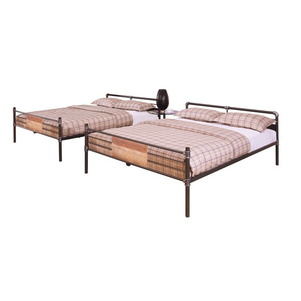 Acme Furniture Brantley Bunk Bed, Sandy Black & Silver