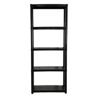 Juggernaut Storage 70" Plastic 5 Tier Garage/Shed Utility Shelving Rack, Black - 16