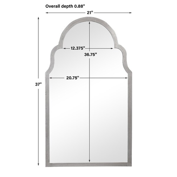 Iron Arch-Top Framed Mirror