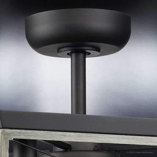 Luxury Farmhouse Ceiling Fan, 17"H x 22"W, with Modern Farmhouse Style, Charcoal, BWP9241 by Urban Ambiance - 22