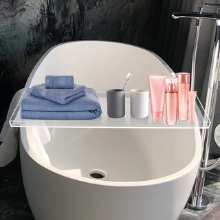 Acrylic Bath Tray Over the Tub Clear Bathtub Caddy - 29.9*7.81*1in