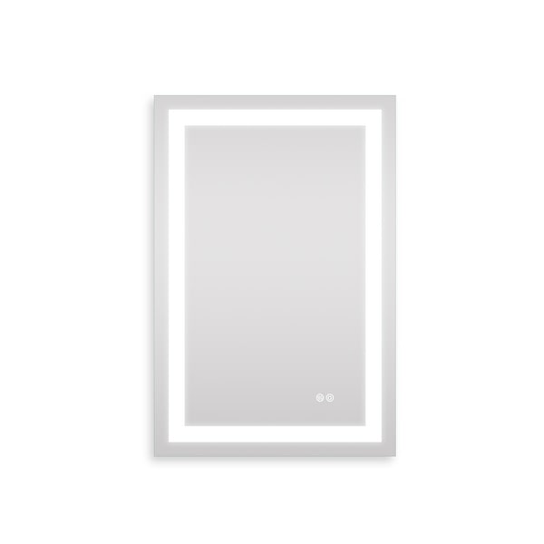 LED Lighted Bathroom Mirror with 3 Colors Light Touch Button Anti-Fog