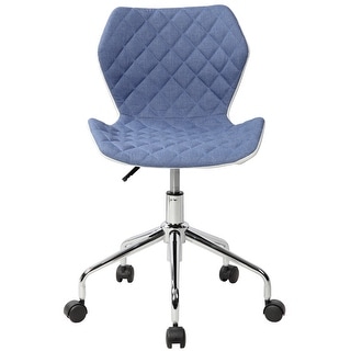 Pneumatic Adjustable Seat Height 360 Degree Swivel Deluxe Modern Office Armless Task Chair with Non-marking Nylon Casters