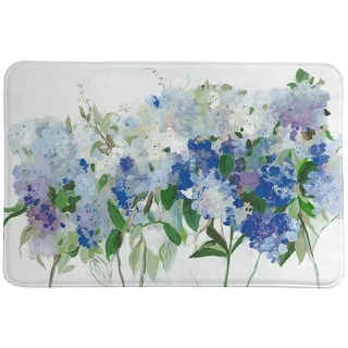 Purple Hydrangea Memory Foam Rug