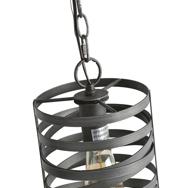 Farmhouse Rustic Metal Mesh Pendant Light for Kitchen Island Dining Room - W7"x H11.8"