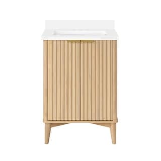 Ove Decors Gabi 24 in. Single Sink Bathroom Vanity in Rustic Ash