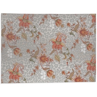 JACKOBEAN CHEETAH SILVER Bath Rug By Kavka Designs