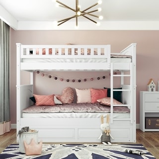 Full Over Full Bunk Bed with Twin Size Trundle