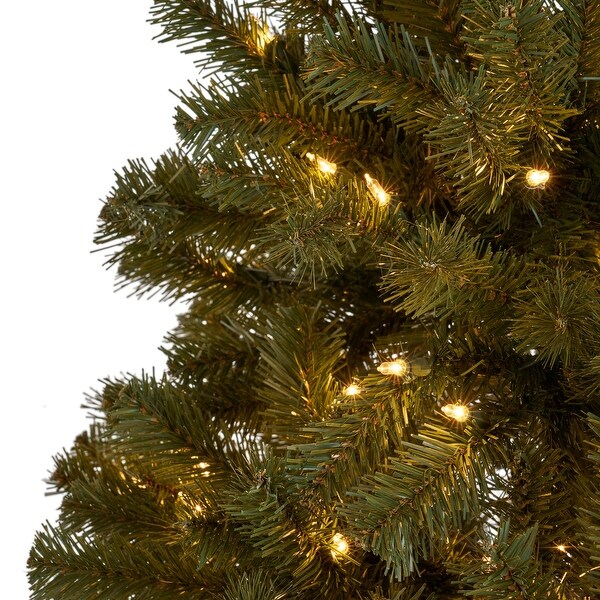 9-foot Noble Fir Pre-Lit String Light or Unlit Hinged Artificial Christmas Tree by Christopher Knight Home