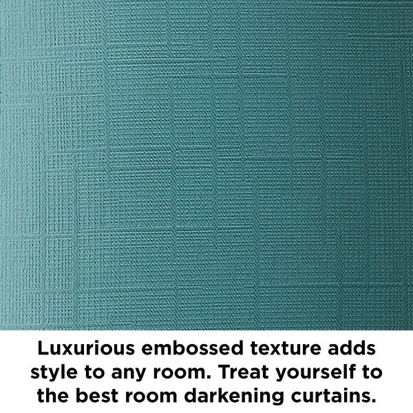 French Connection Ebony Thermal Woven Room Darkening Grommet Window Curtain Panel Pair with Tiebacks