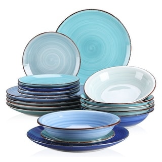 vancasso Bonita Blue 18-Piece Dinnerware Set (Service for 6)